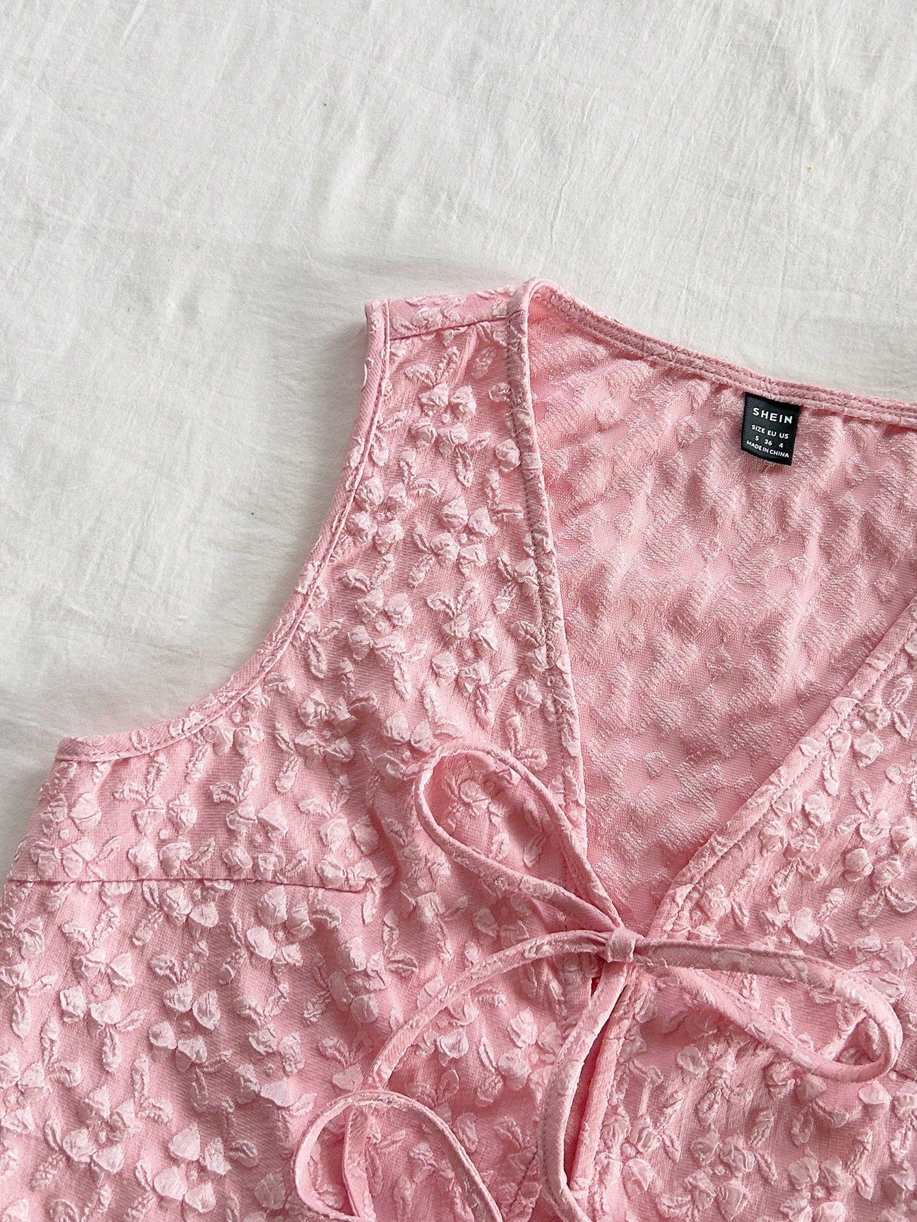 V-Neck Tie-Bow Casual Top