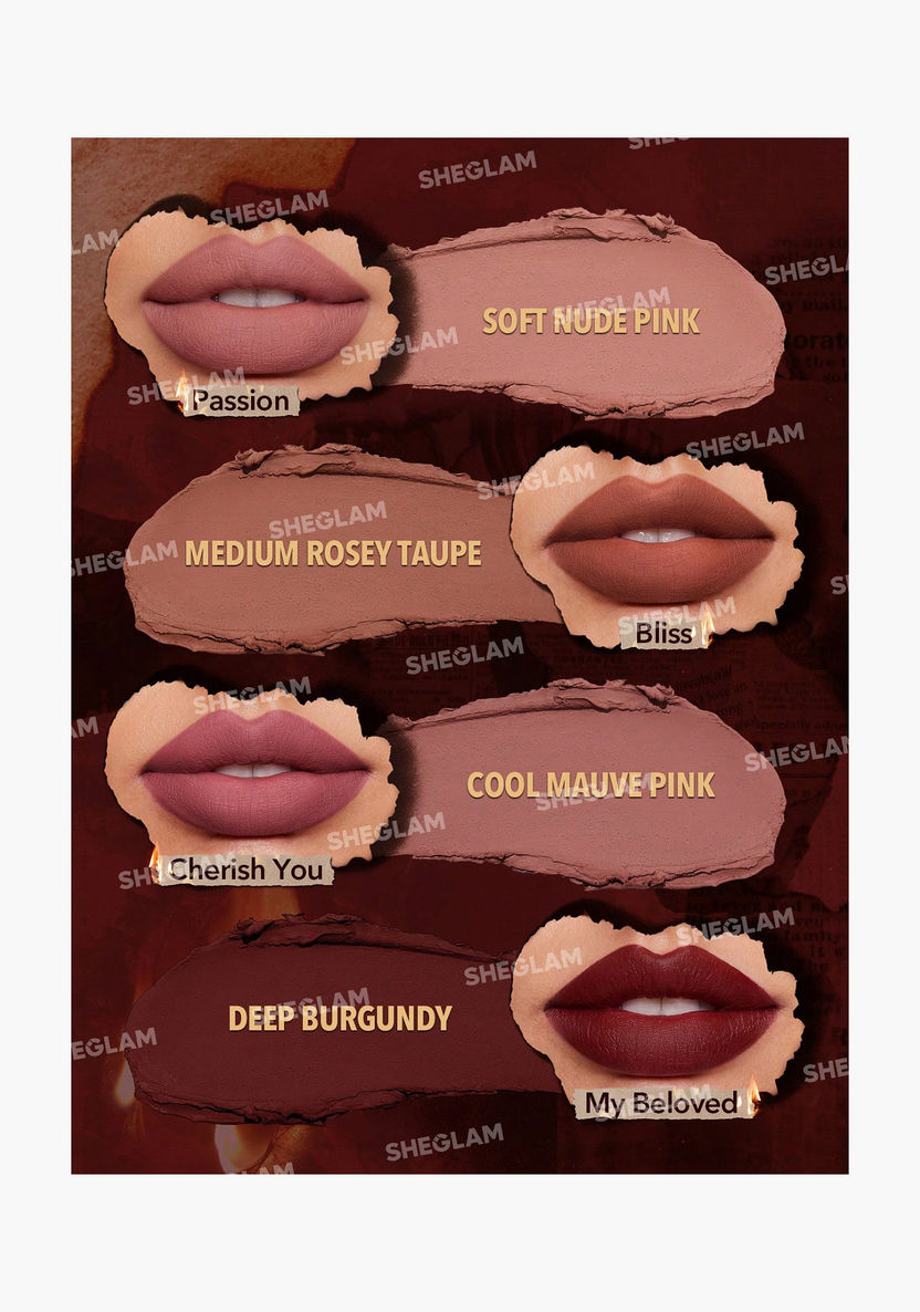 SHEGLAM Rose Matte lipstick set