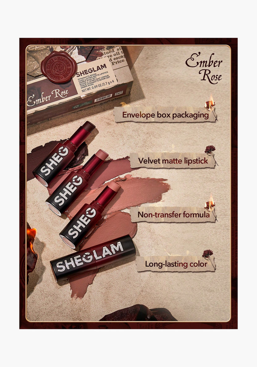 SHEGLAM Rose Matte lipstick set