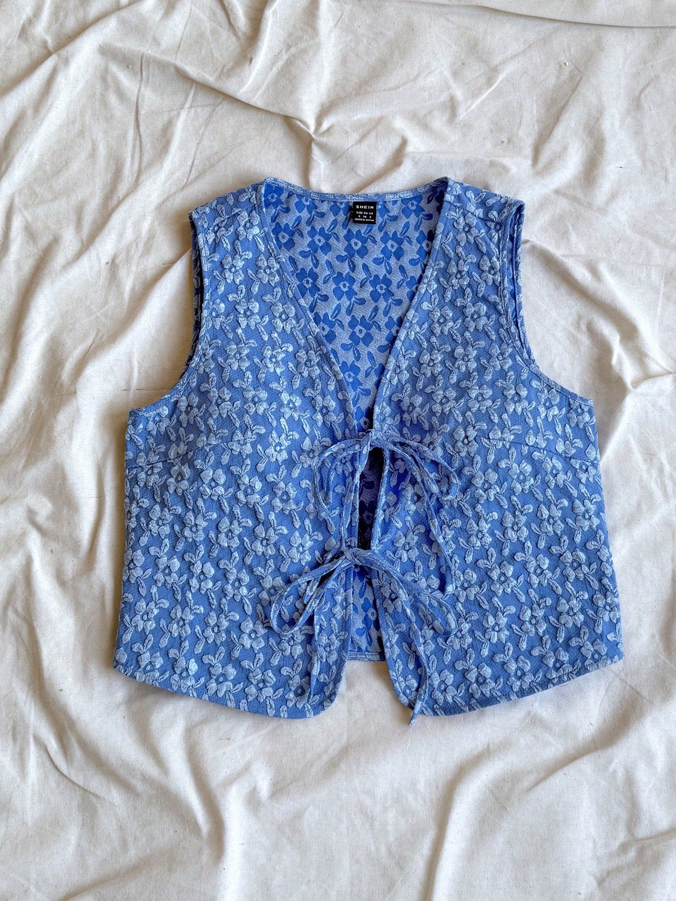 V-Neck Tie-Bow Casual Top