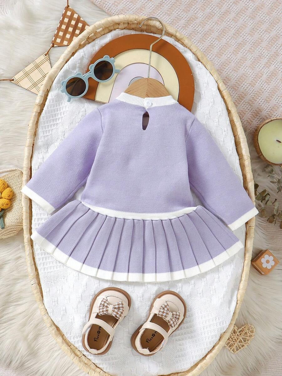 Soft Winter Knit Baby Dress