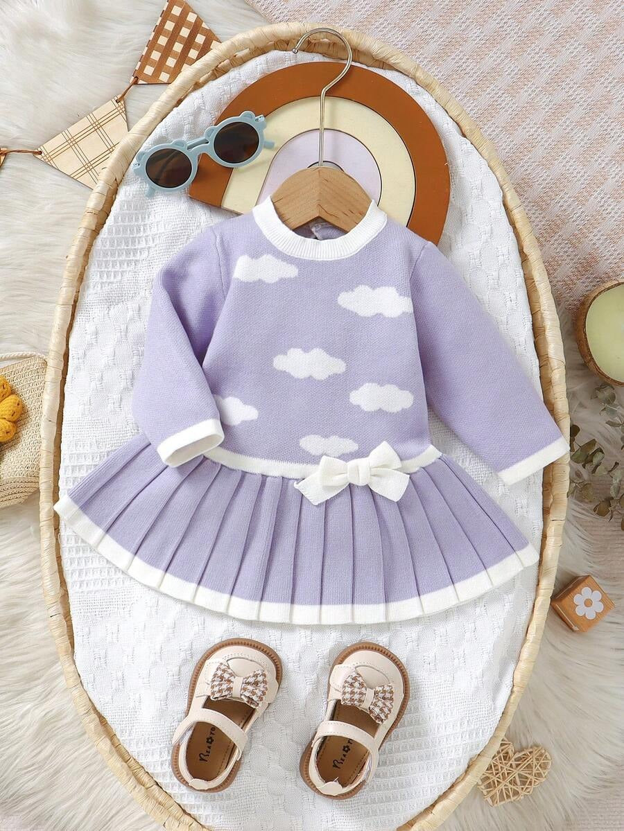 Soft Winter Knit Baby Dress