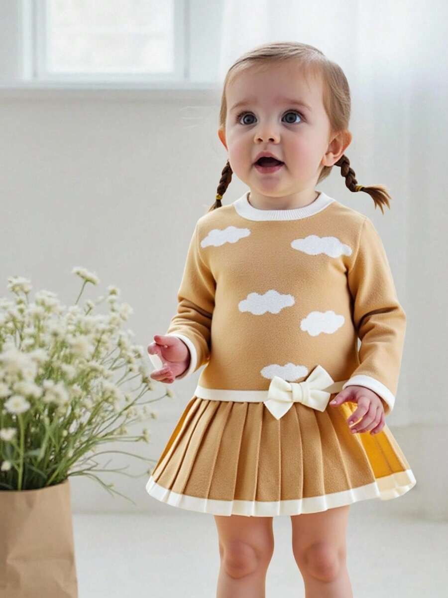 Soft Winter Knit Baby Dress