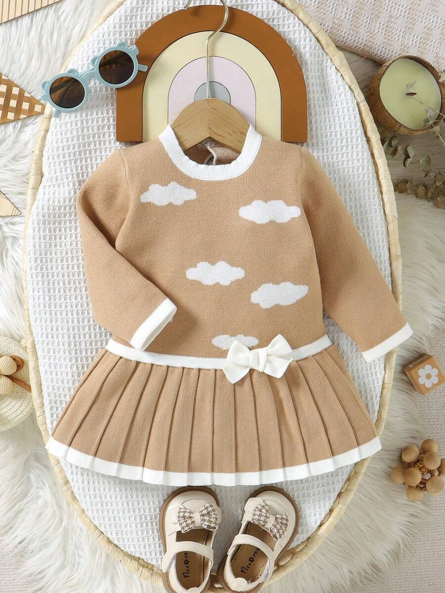 Soft Winter Knit Baby Dress