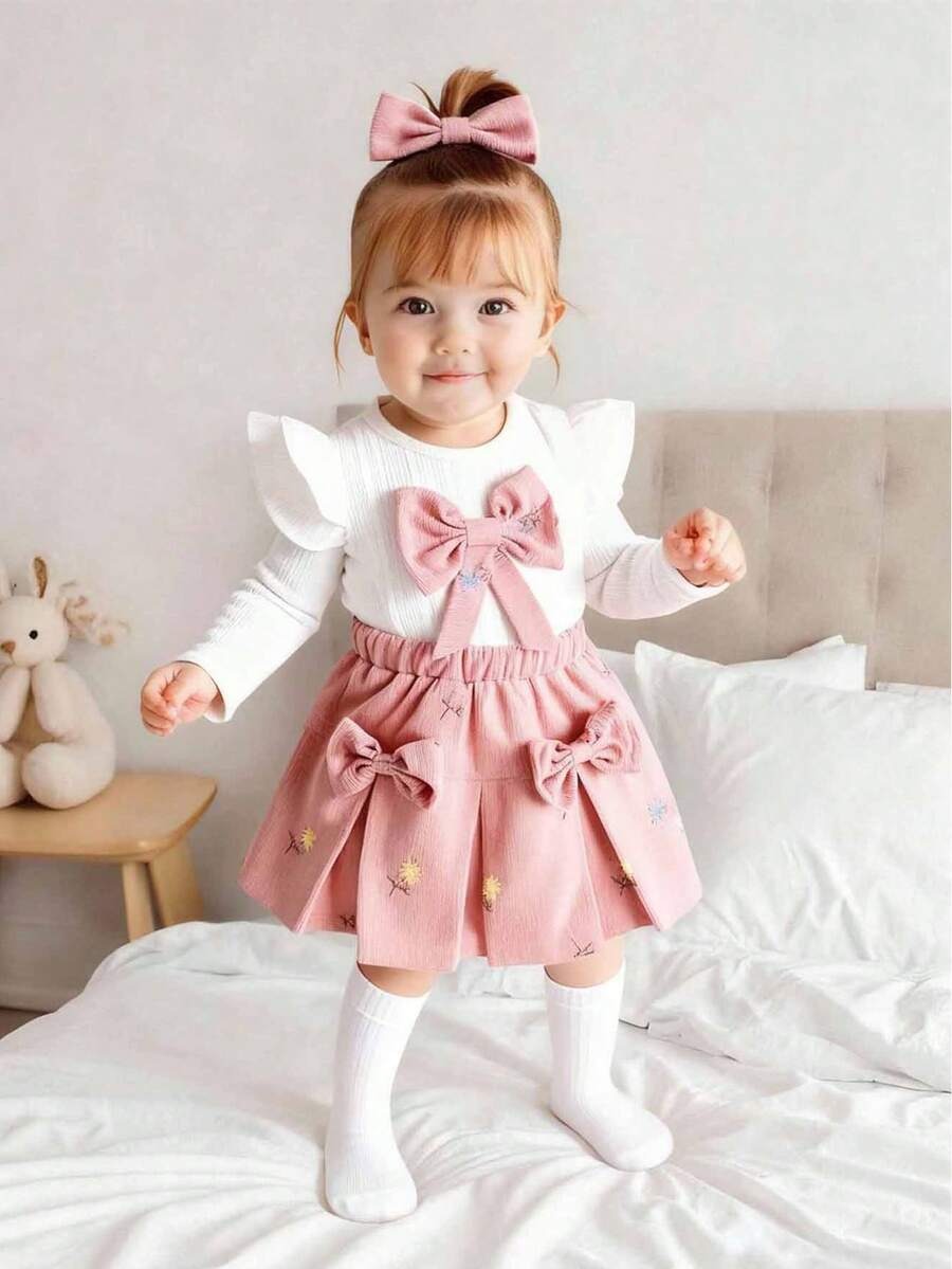 Cute Baby Girls Skirt Set