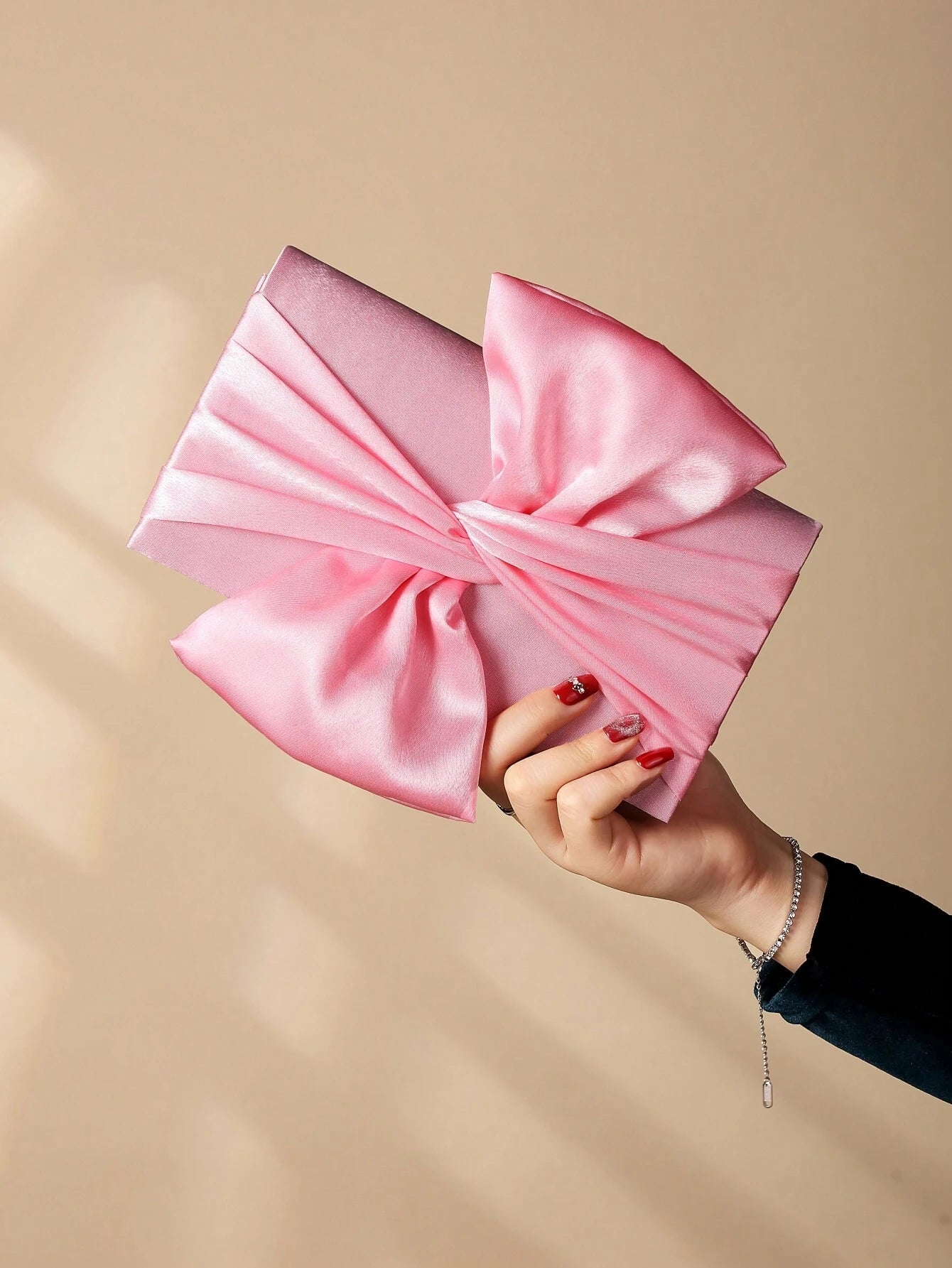 Butterfly Satin Evening Clutch Bag