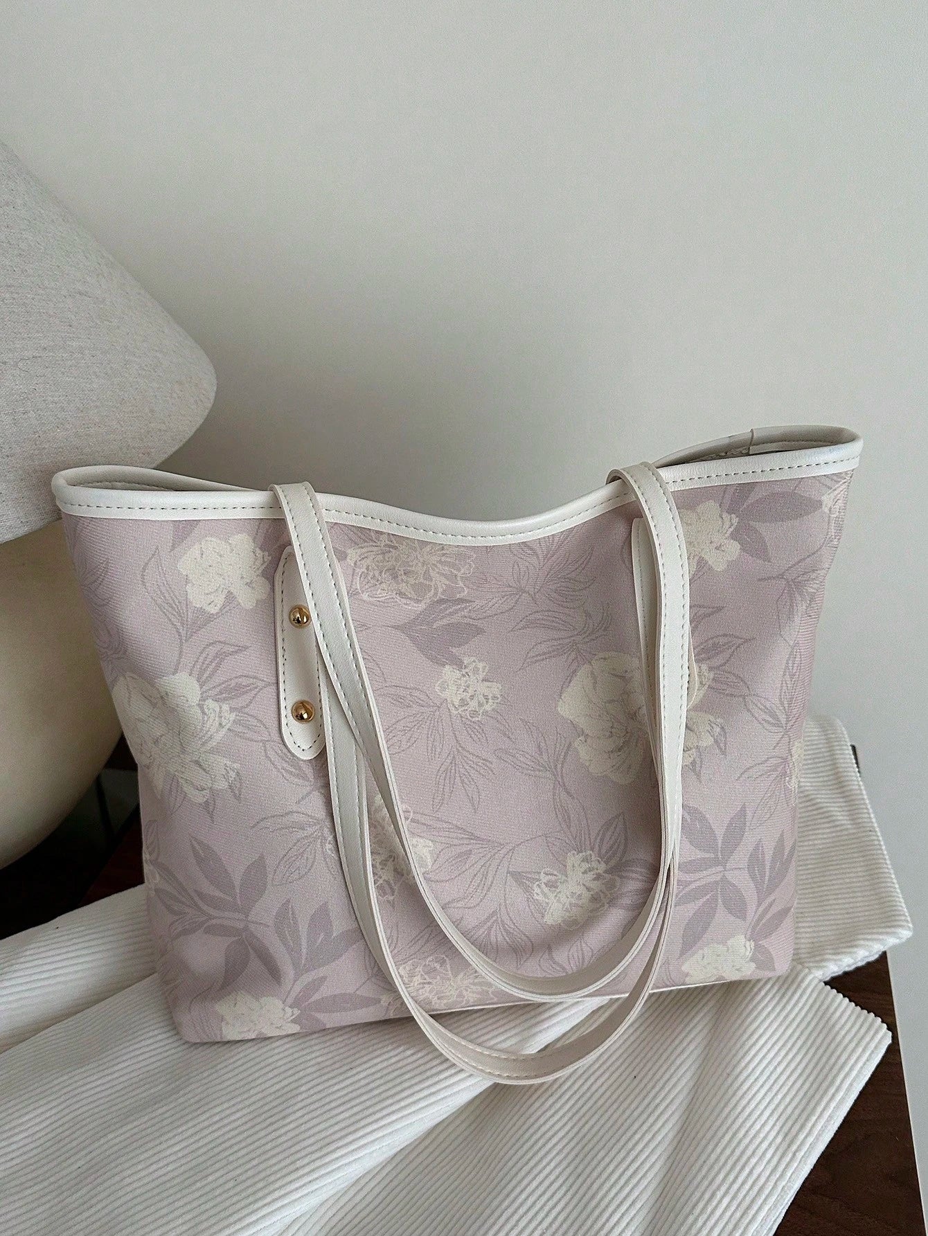 Pastel Floral Vintage Tote Bag