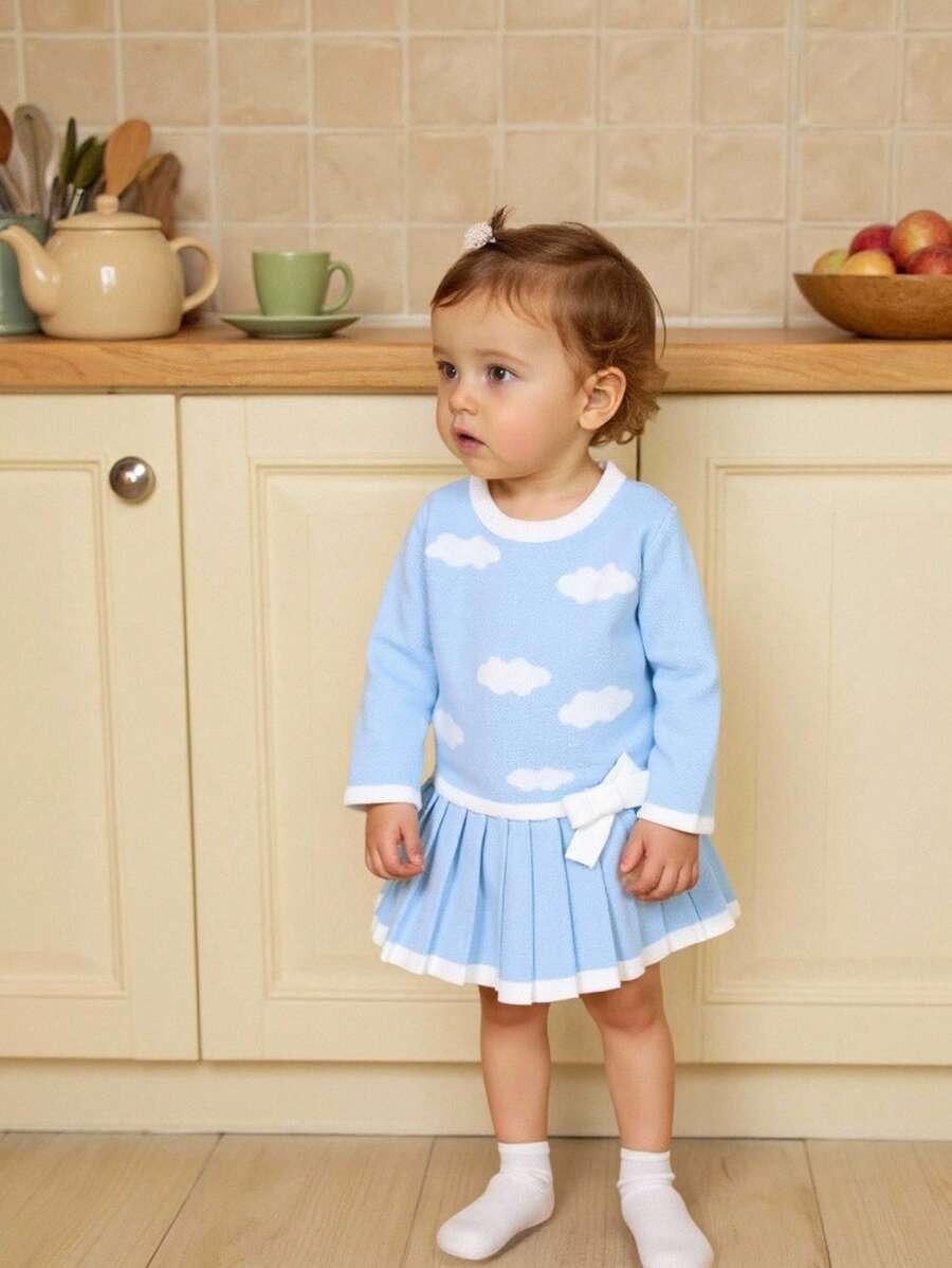 Soft Winter Knit Baby Dress