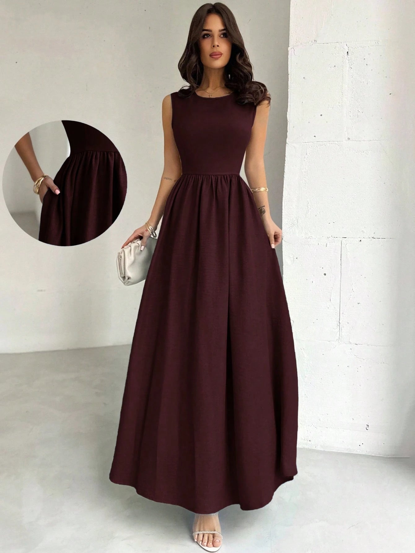 Elegant Flowy A-Line Maxi Dress