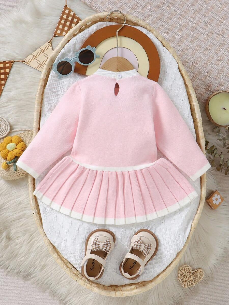 Soft Winter Knit Baby Dress