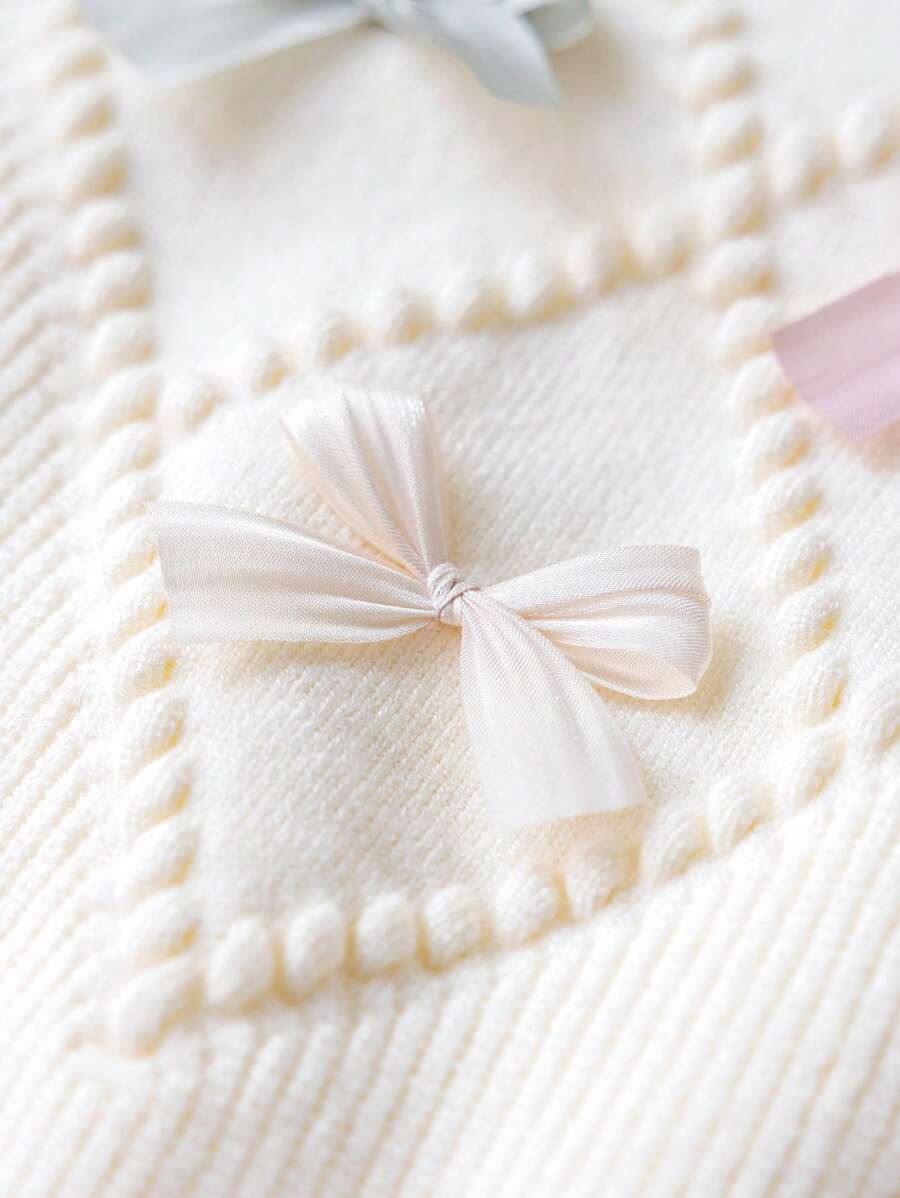 Bow Sweater Pleated Skirt Set