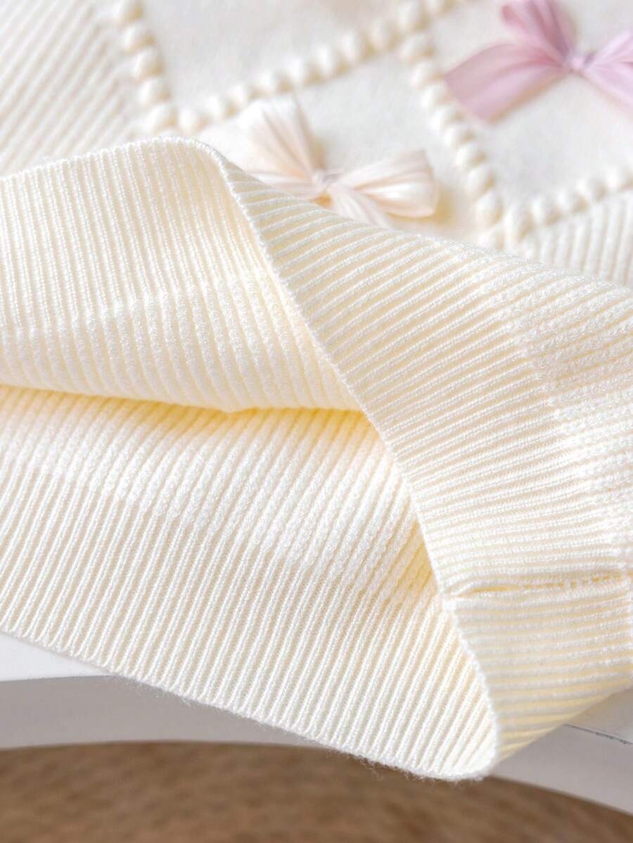 Bow Sweater Pleated Skirt Set