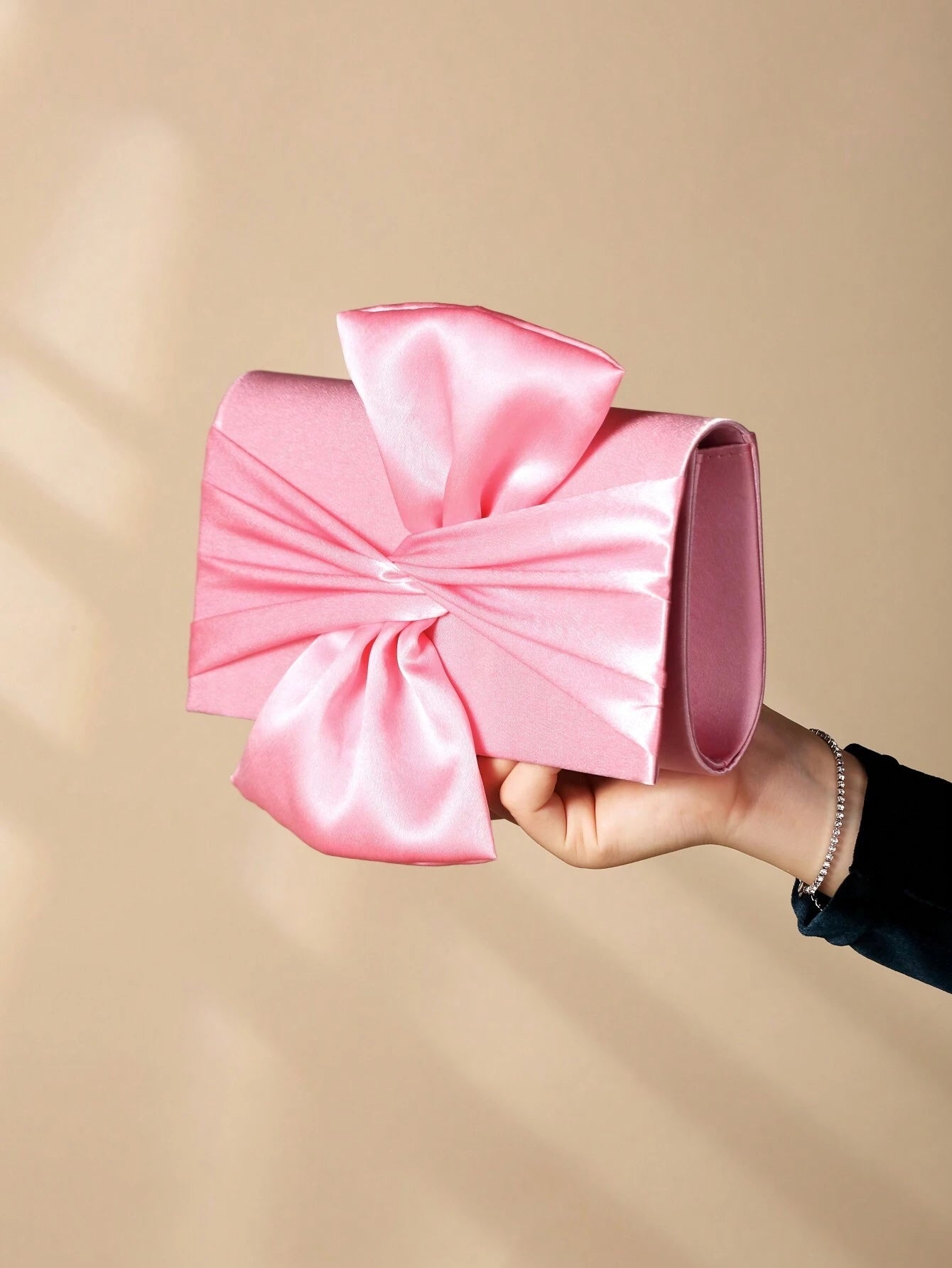 Butterfly Satin Evening Clutch Bag
