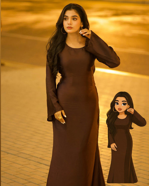 Bell Sleeve Modest Maxi Ft. Laiba khan