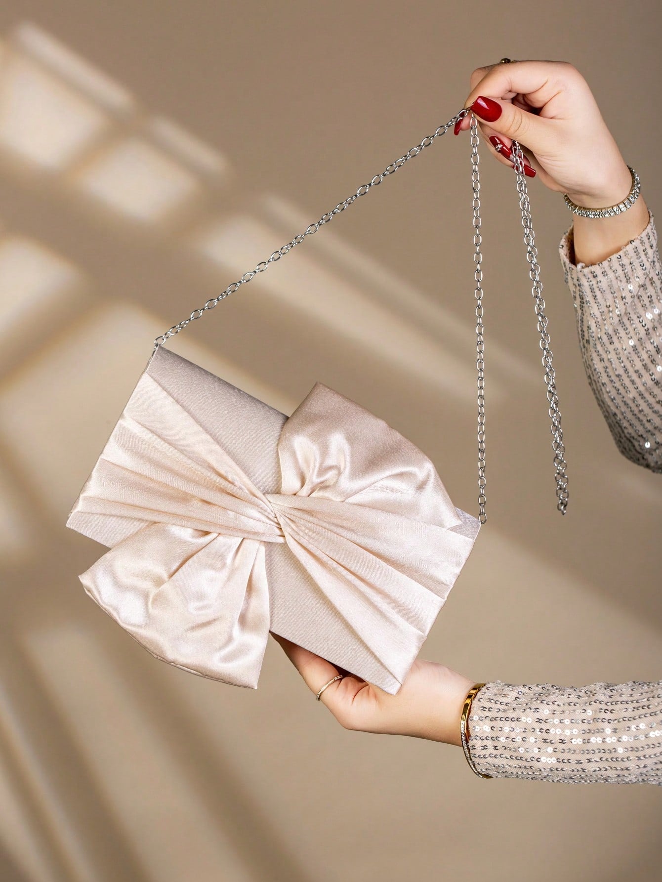 Butterfly Satin Evening Clutch Bag