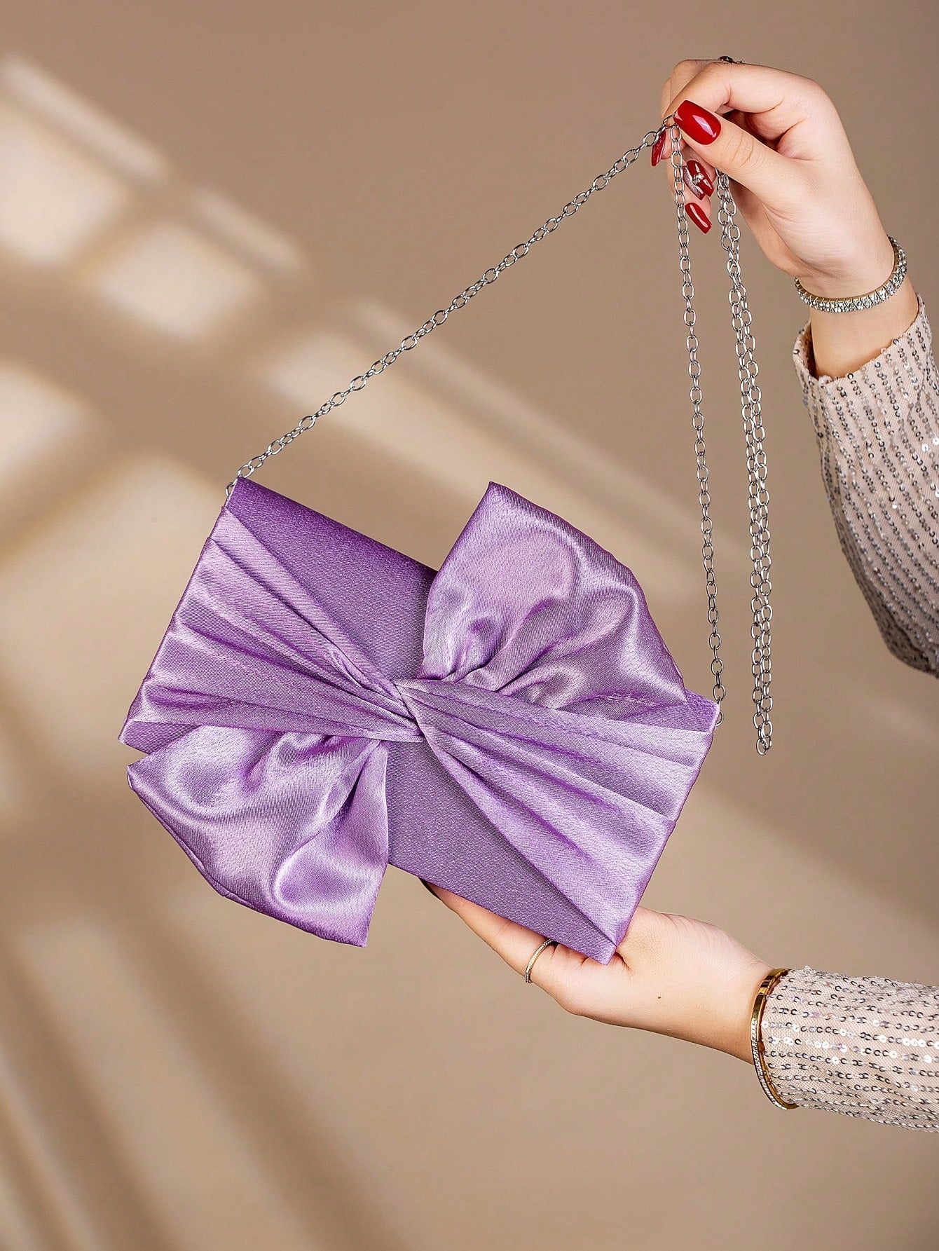 Butterfly Satin Evening Clutch Bag