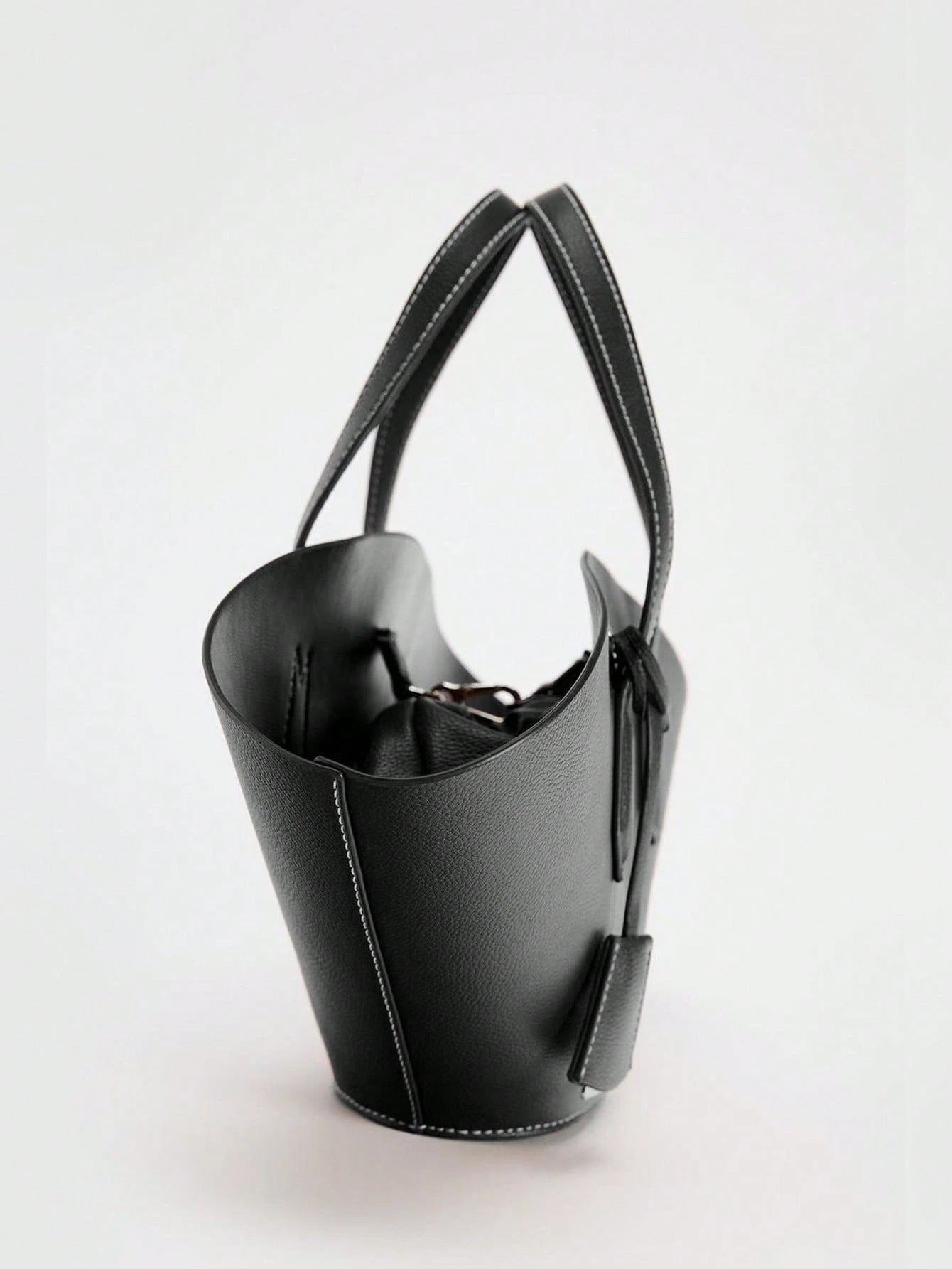 Retro Waxed Leather Tote Bag