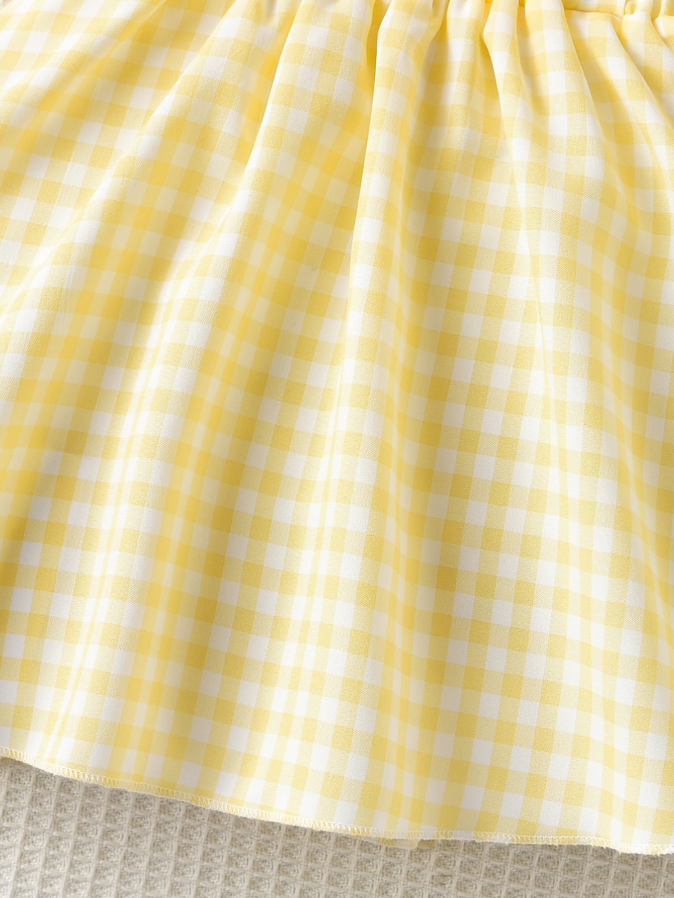 Gingham Ruffle Overall Dress Set