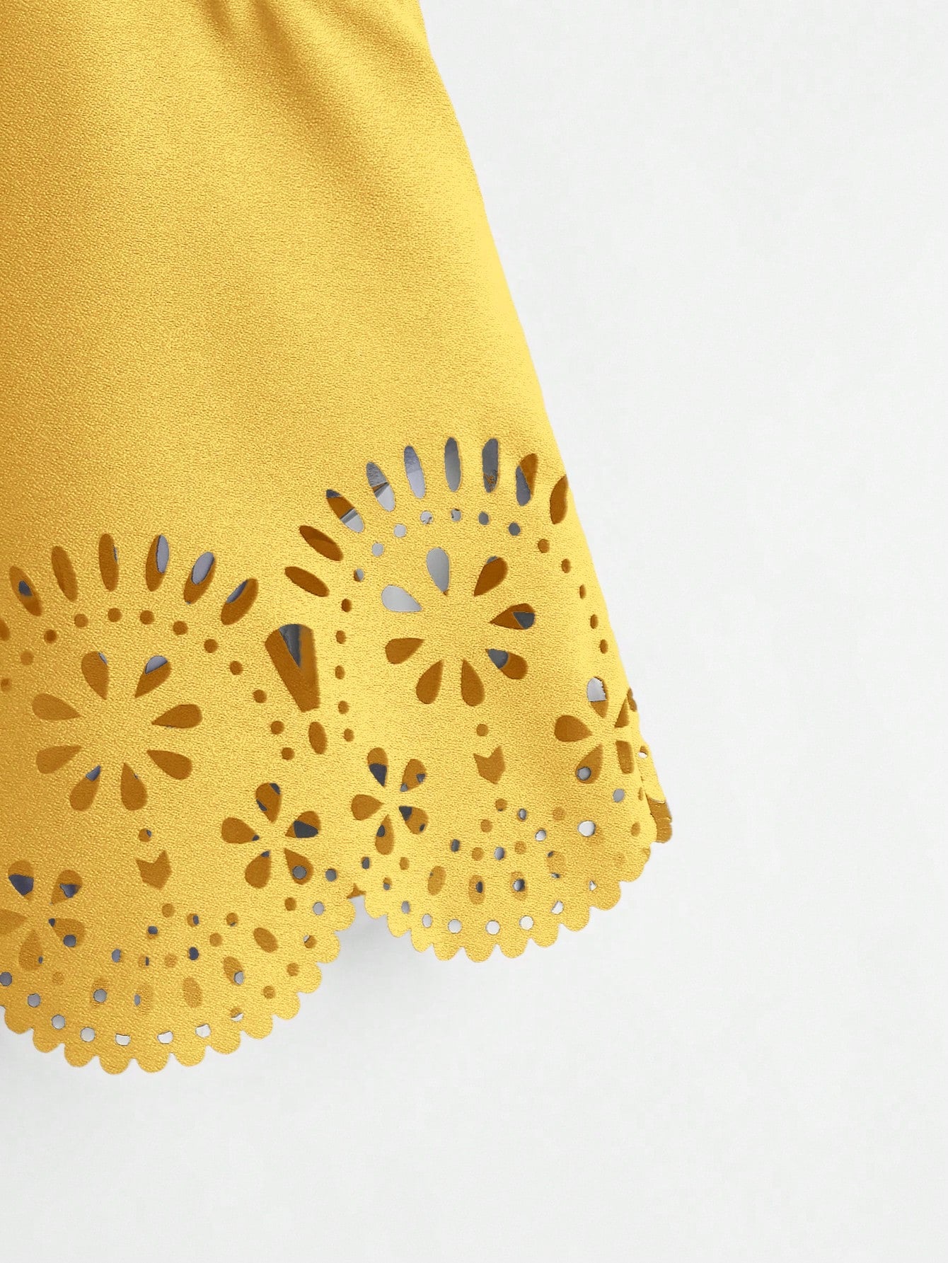 Laser-Cut Scallop Trim Tank Top