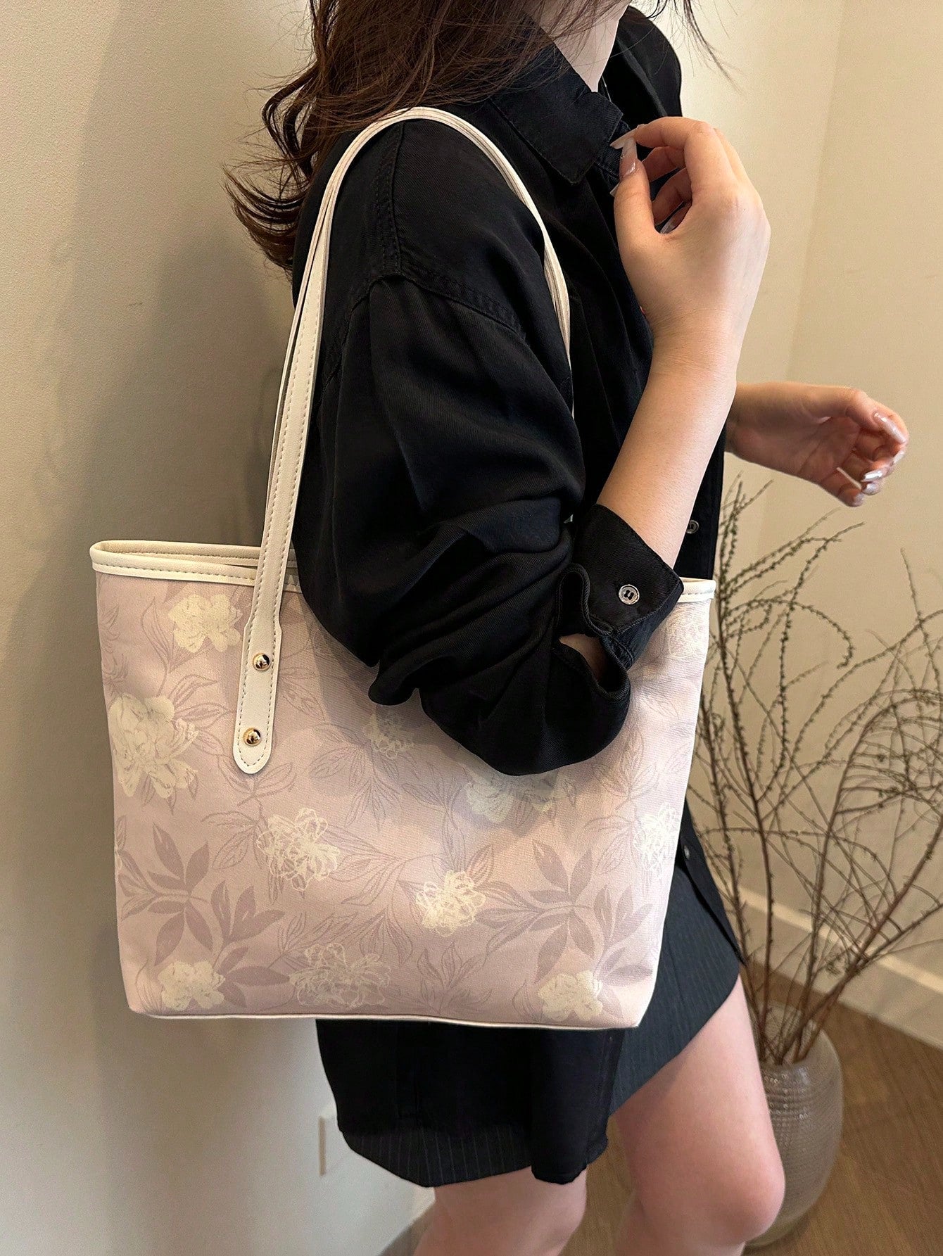 Pastel Floral Vintage Tote Bag