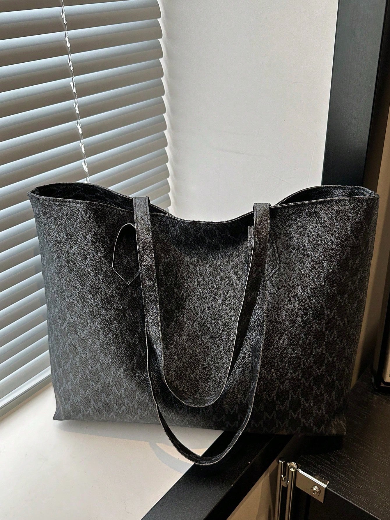 Black Monogram Classic Tote Bag