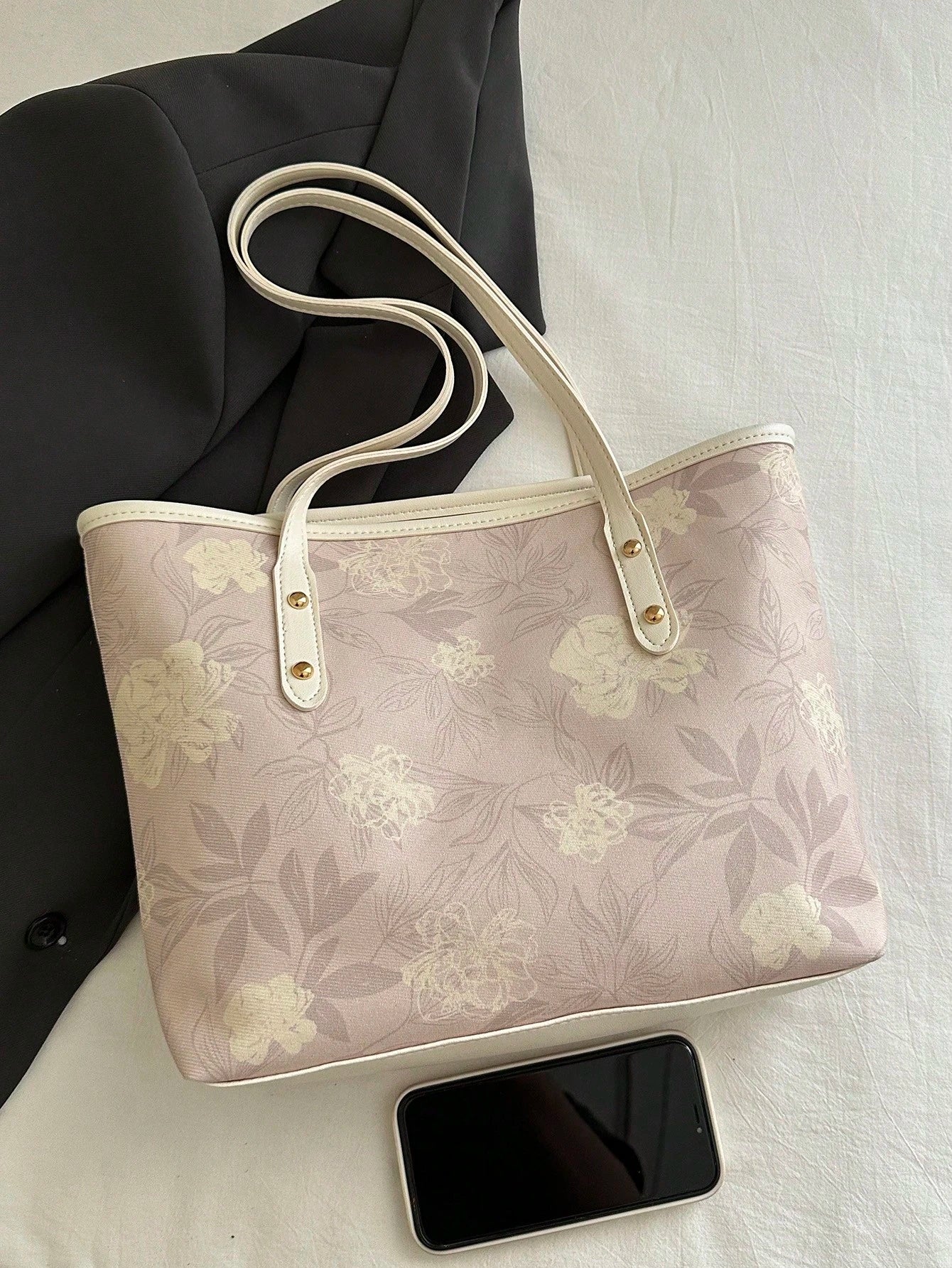Pastel Floral Vintage Tote Bag