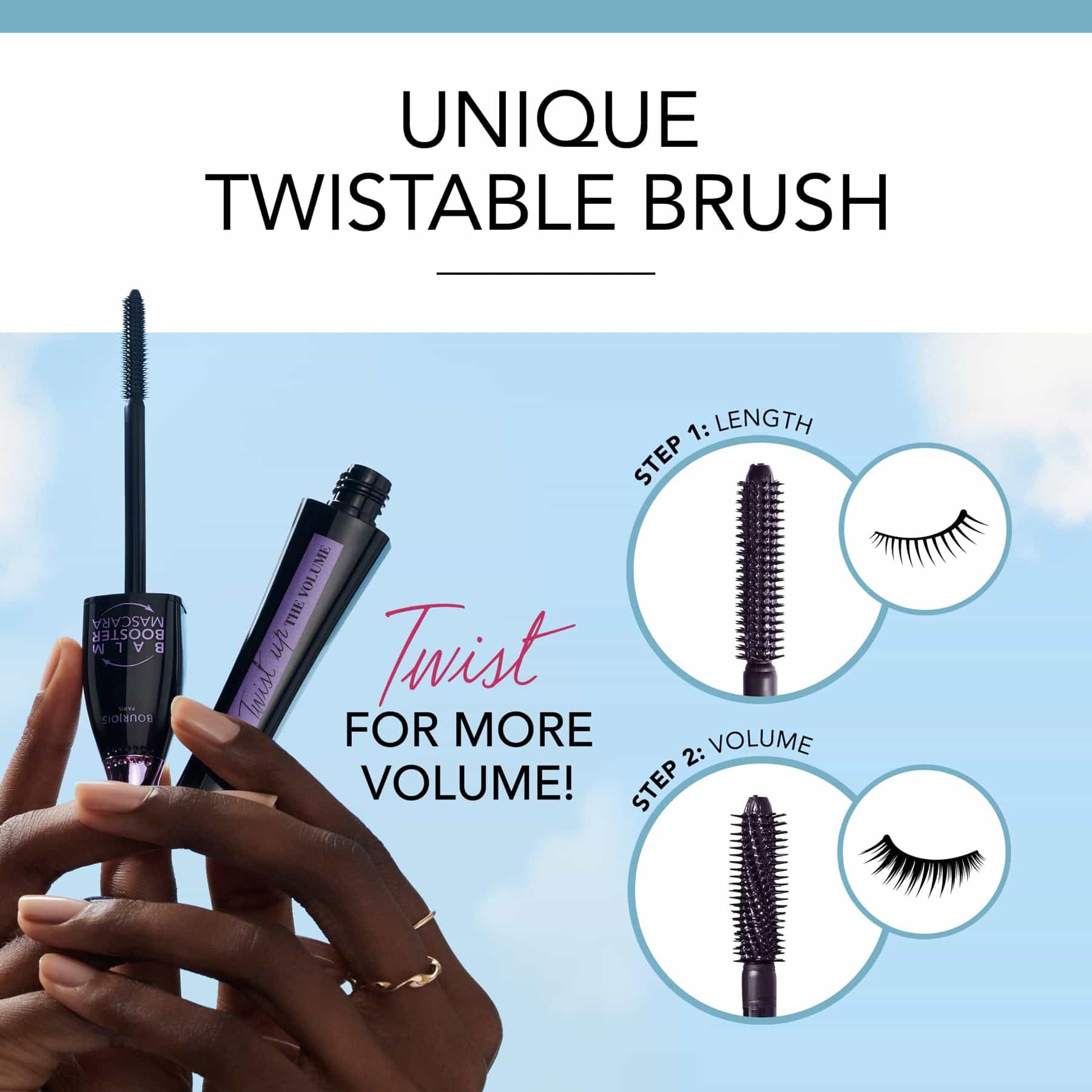 Bourjois Twist Up The Volume Balm Booster Mascara 003 Black Noir