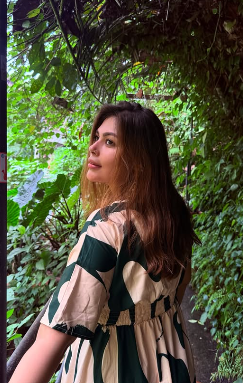 Printed V-Neck A-Line Dress