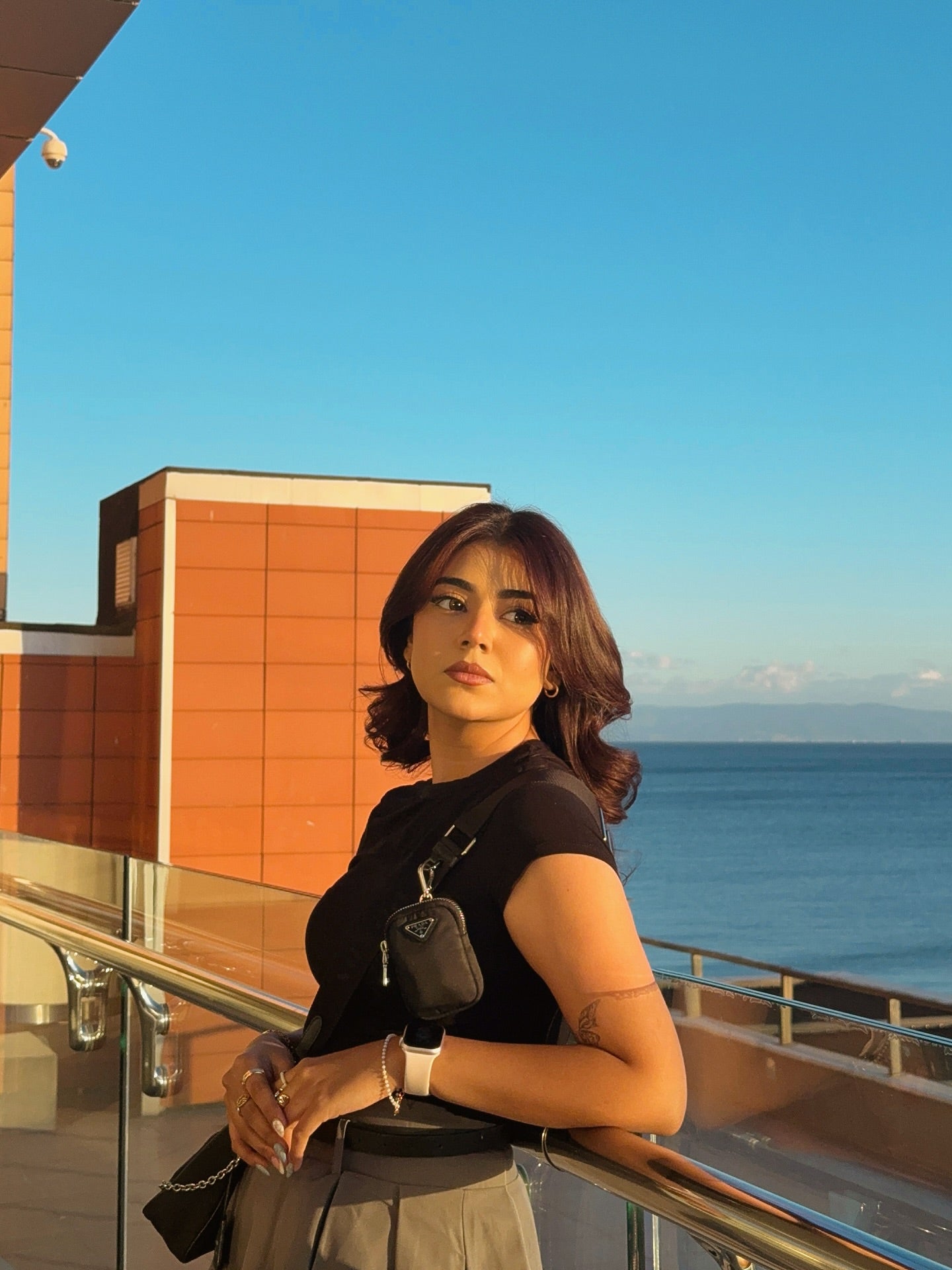 Areeka Haq High-Waist Pleated Khaki Maxi Skirt