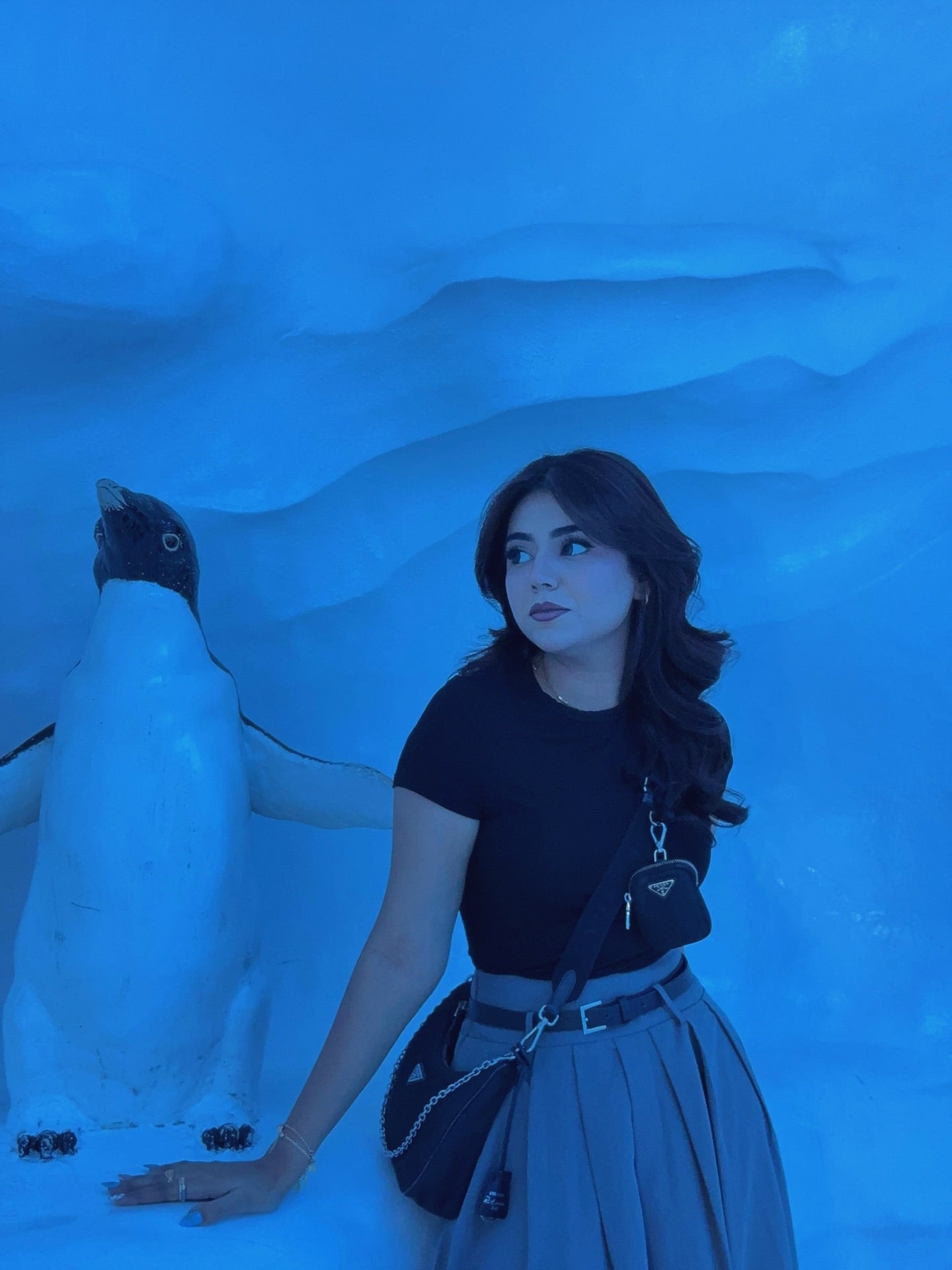 Areeka Haq High-Waist Pleated Khaki Maxi Skirt