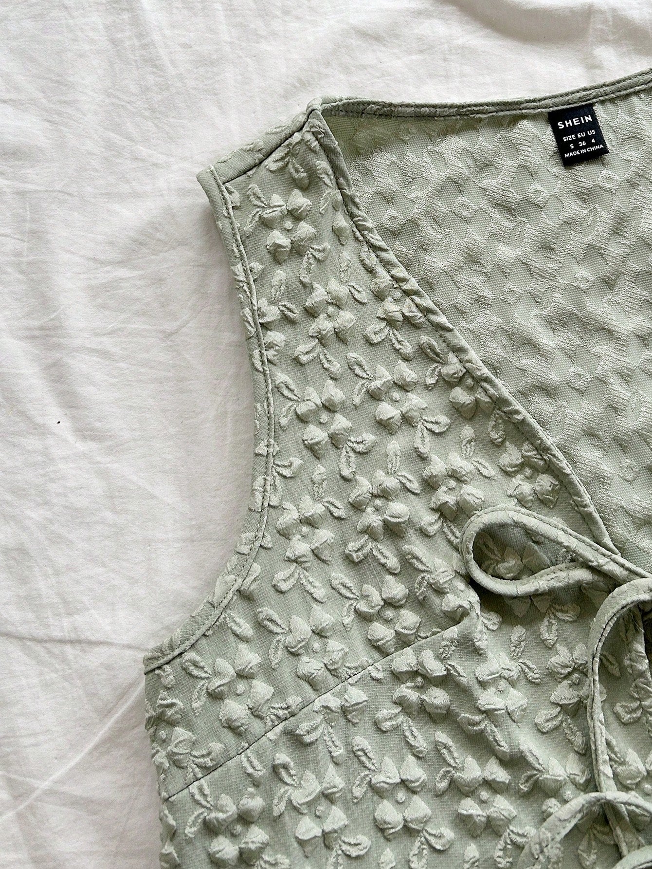 V-Neck Tie-Bow Casual Top