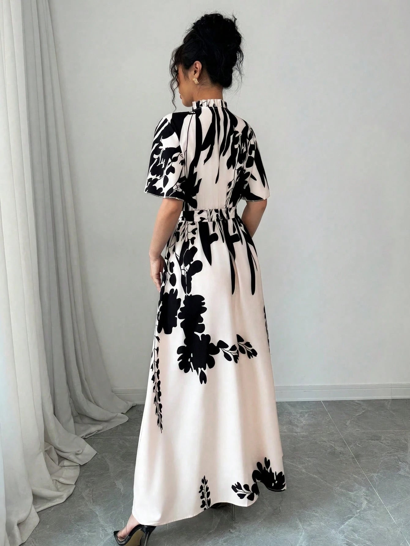 Animal Print Tie-Waist Dress