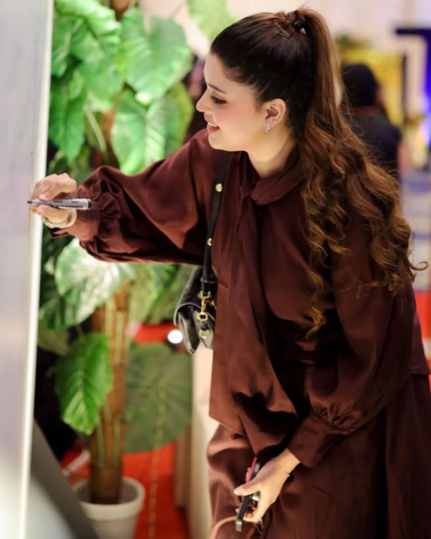 Kanwal Aftab Puff Sleeve Bow Blouse & Skirt Set