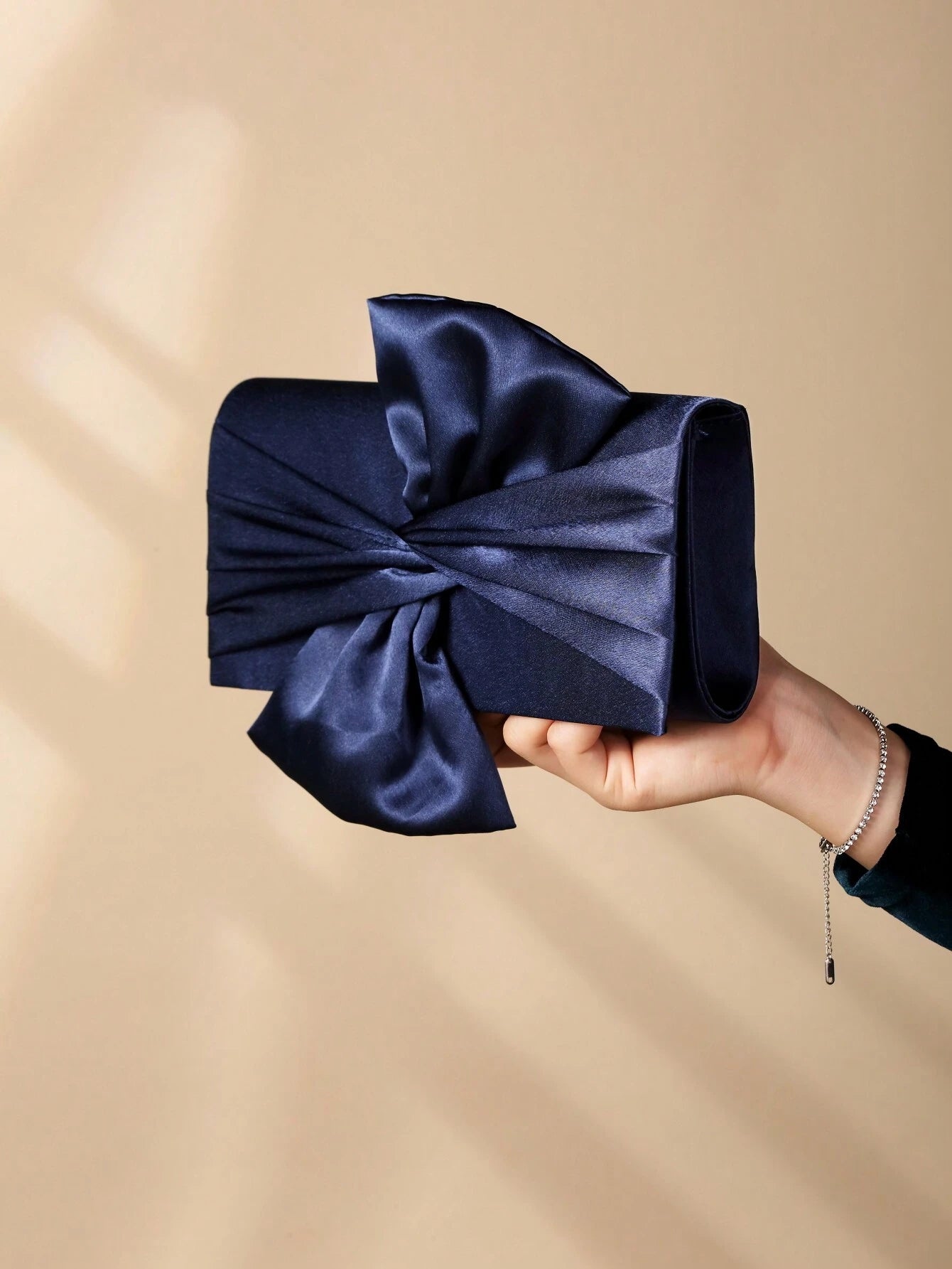 Butterfly Satin Evening Clutch Bag