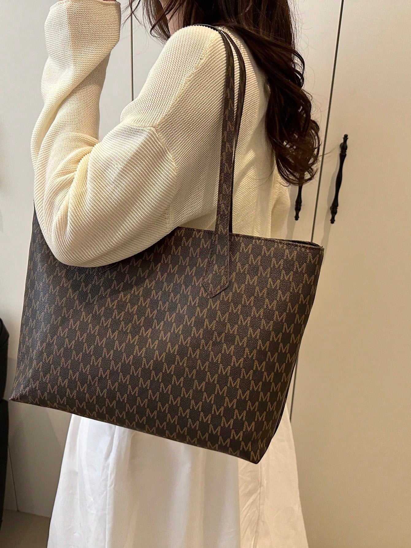 Brown Monogram Classic Tote Bag