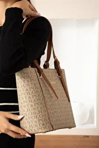 Large Patterned Just Polo Handbag