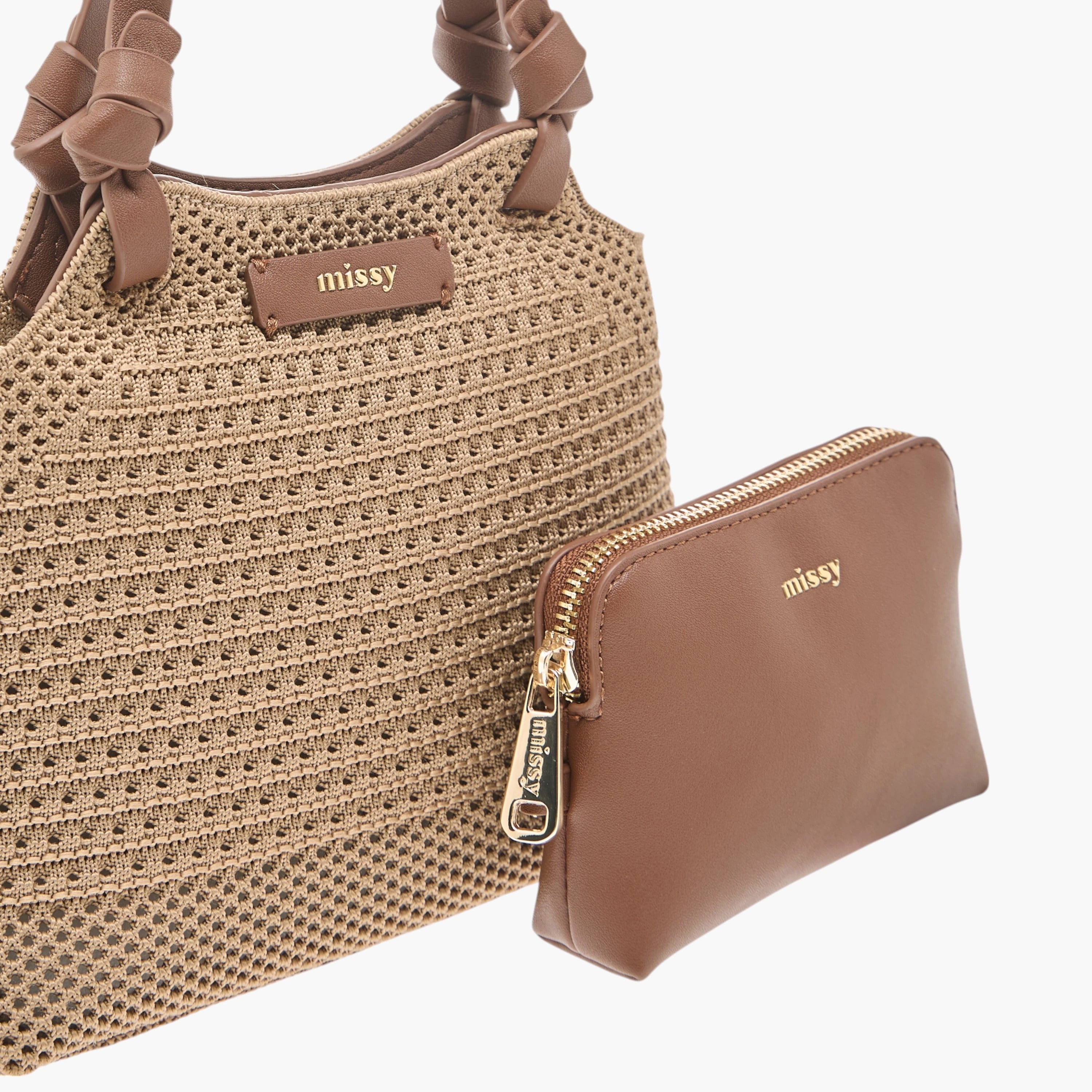 Missy Textured Shoulder Bag Set