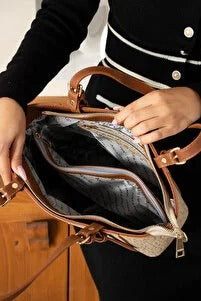 Large Patterned Just Polo Handbag